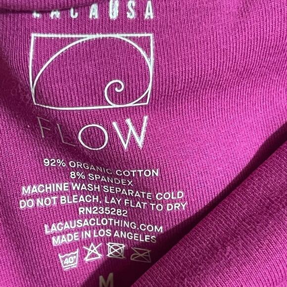 Anthropologie LACAUSA Astral Mid Rise Capri Leggings in Dragonfruit Size M NWT - Picture 8 of 10